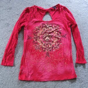 FANG RED LONG SLEEVE TOP